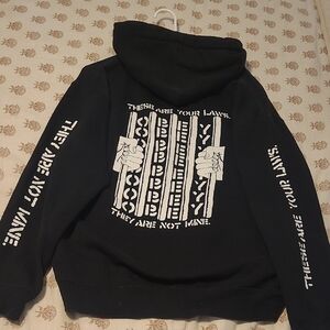 Obey Propaganda "Your Law" Baggy Skater Black Graphic Hoodie Sweatshirt